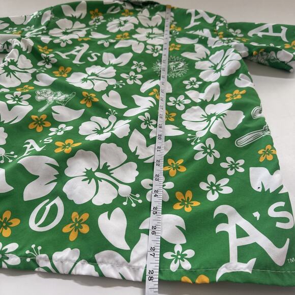 OAKLAND A'S Hawaiian Shirt Medium 2023 Promo SGA Kelly Green‎ Stomper MLB - Picture 7 of 9